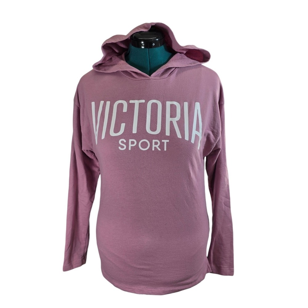 Victoria Sport Hoodie Women XS Pink Cotton Blend Pullover Logo Active Athleisure